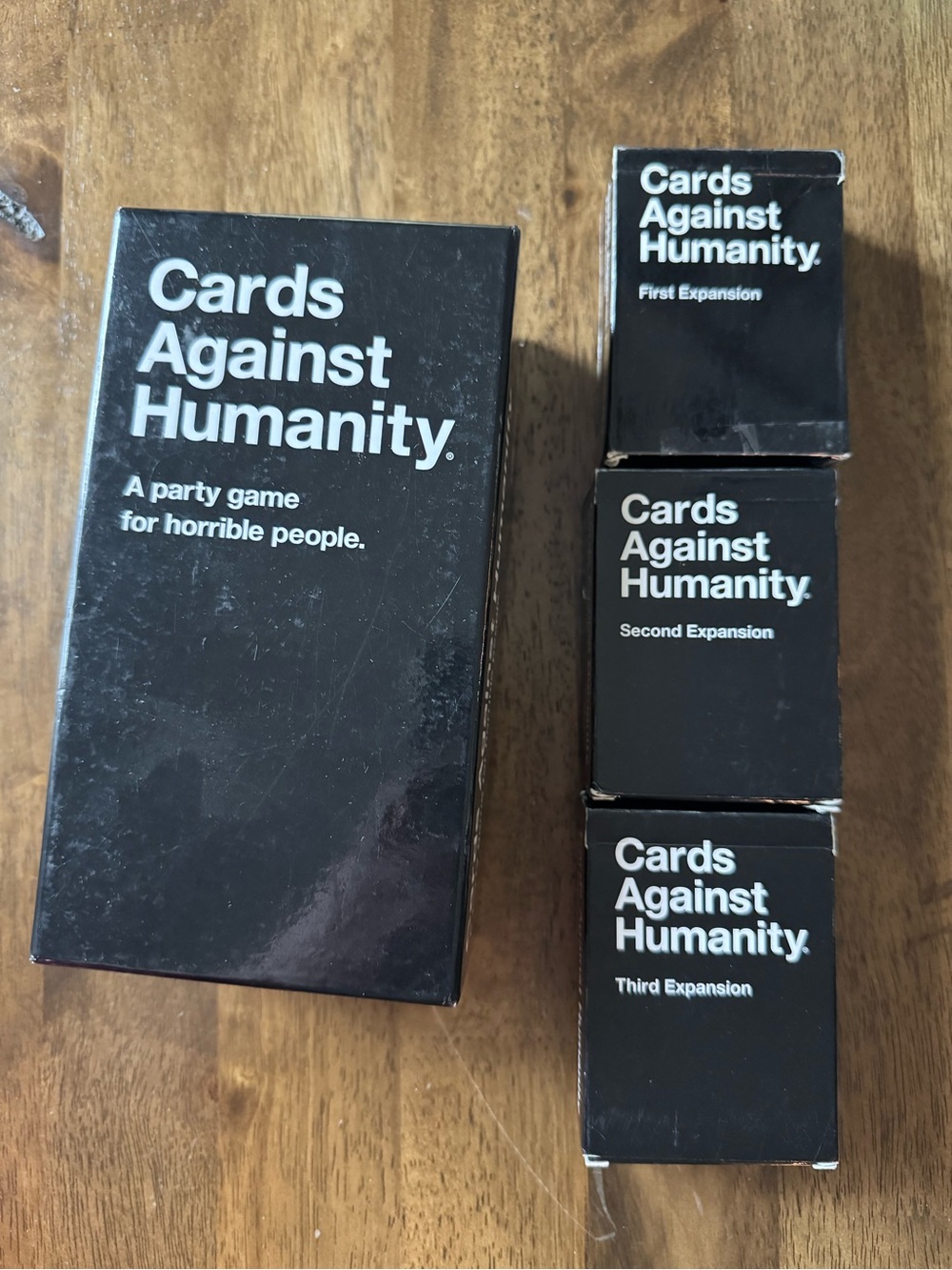 Cards Against Humanity + 3 Expansion Packs